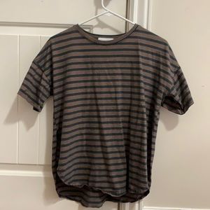 gray and orange tee from a cute boutique in town